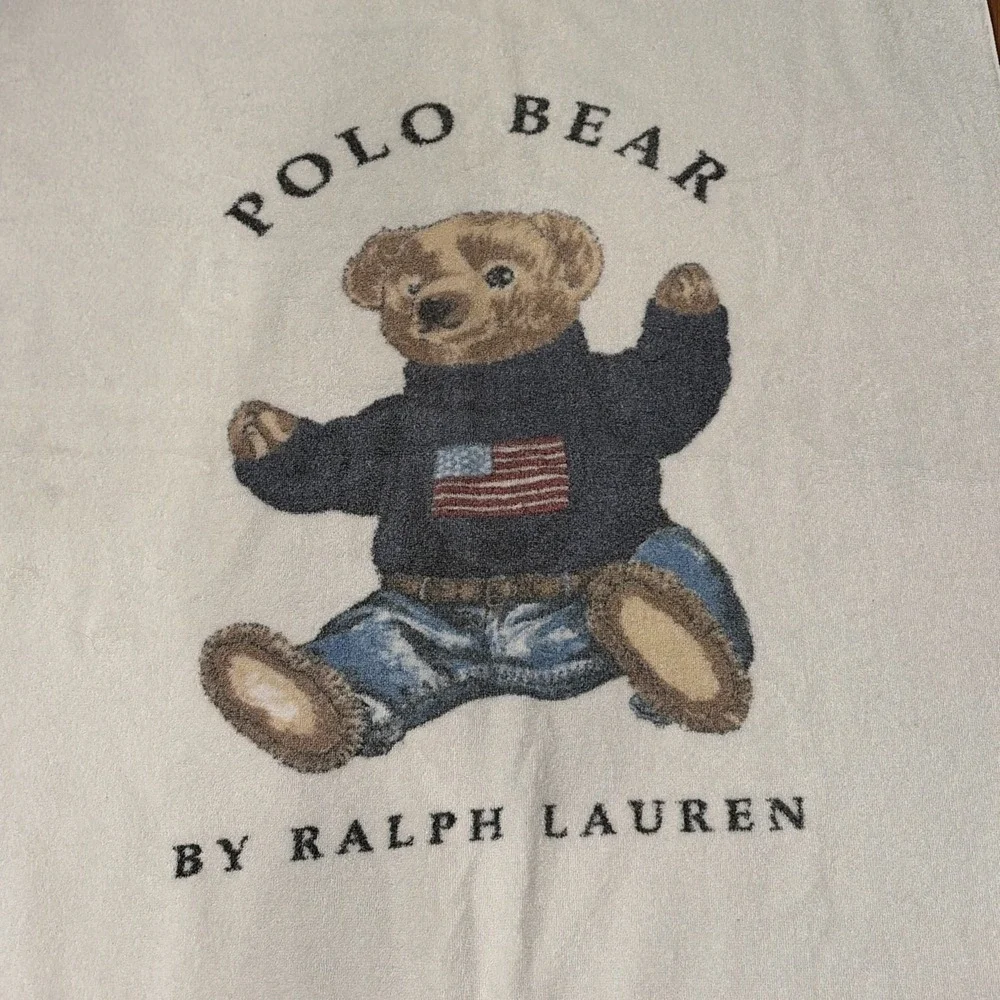 Vintage Ralph Lauren Polo Bear X-Large Beach Towel 35x72